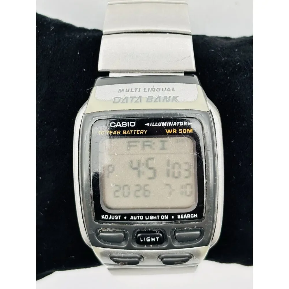 Vintage CASIO ILLUMINATOR 2524 DB-37H DIGITAL WATCH MULTI LINGUAL Working